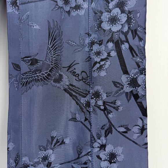 NINA RICCI Haute Boutique Paris VTG Lilac Designer Flowers Tailored Trouser s 40 - Picture 5 of 9